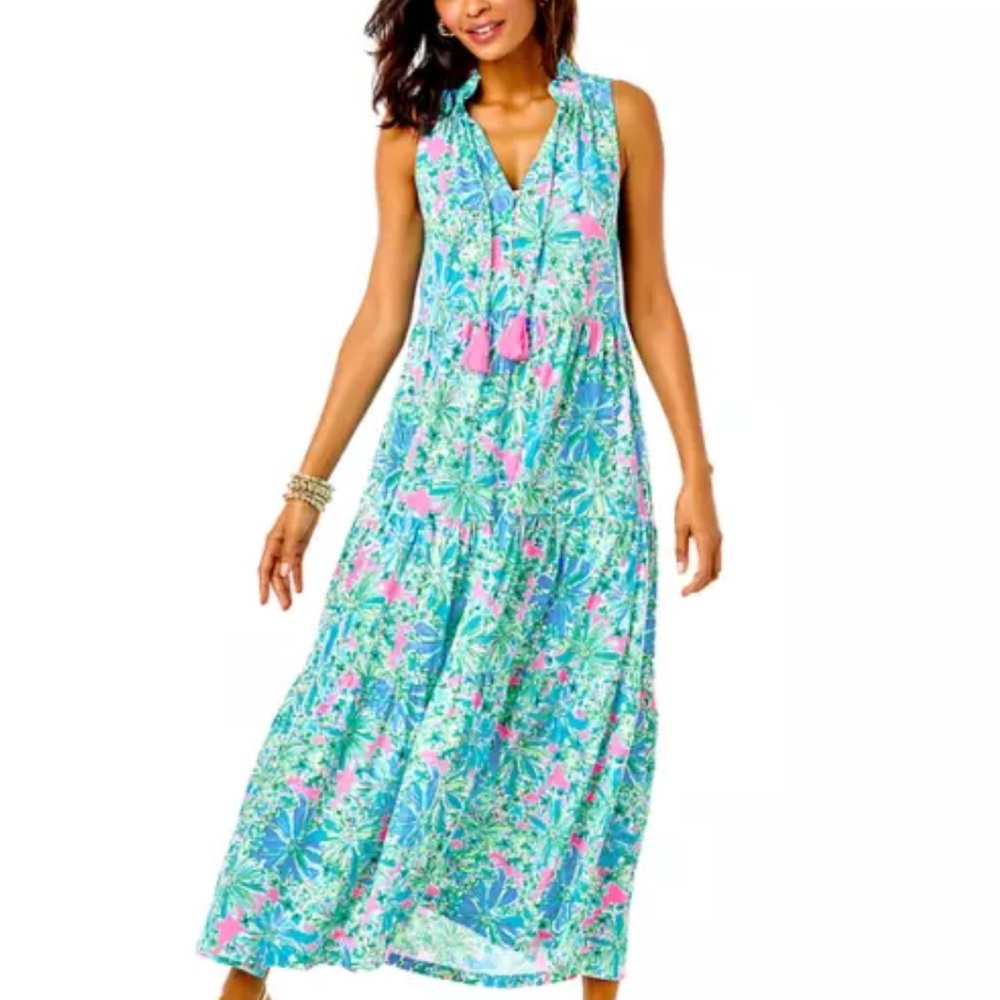 Lilly Pulitzer Soleil Pink Maxi Dress NWT